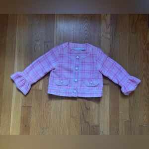 Janie and Jack Pink Tweed Kids Jacket